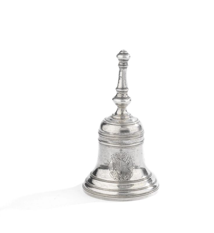 A SILVER TABLE BELL, TURIN, 1780 CIRCA, ASSAYER CARLO MICHA  - Auction ITALIAN AND EUROPEAN SILVER - Pandolfini Casa d'Aste