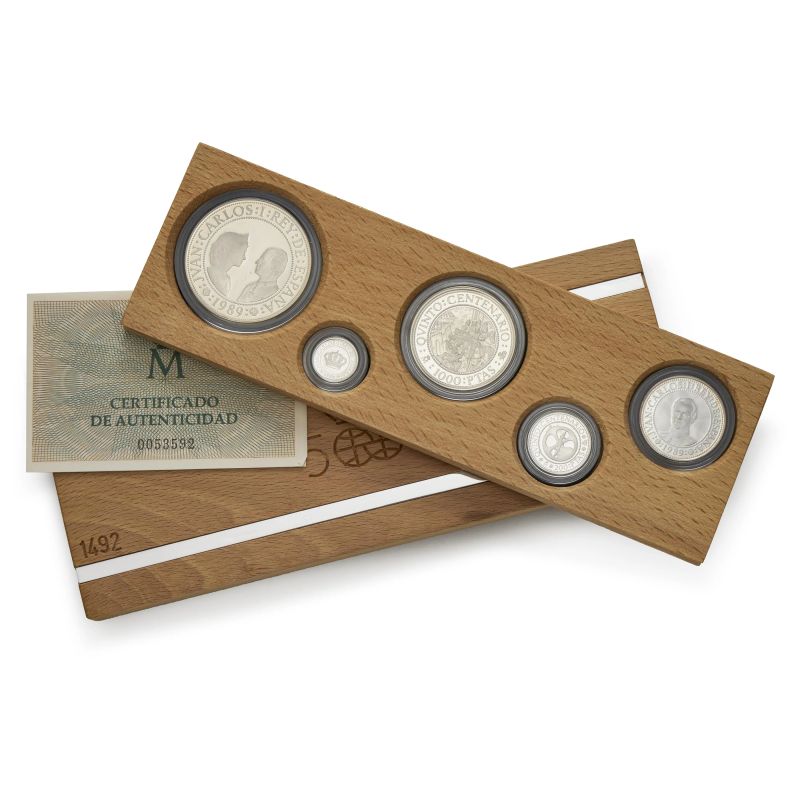 



Spagna &ndash; Juan Carlos (1975-2014) &ndash; Collezione delle emissioni 1989 in argento (da 100 a 10.000 Pesetas)   - Auction NUMISMATICS - Pandolfini Casa d'Aste