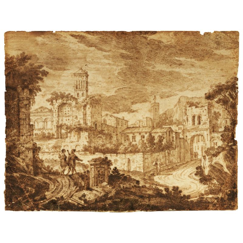 Artista nordico a Roma, sec. XVII  - Asta STAMPE E DISEGNI DAL XV AL XIX SECOLO - Pandolfini Casa d'Aste