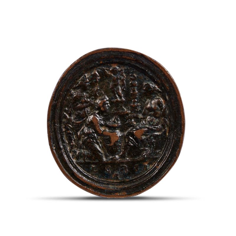 



Monomogrammist L.C.I., Mantua, before 1480, Sacrifice to Cupid, bronze  - Auction PLAQUETTES, MEDALS, AND SMALL BRONZE SCULPTURES FROM THE COLLECTION OF MARIO SCAGLIA AND OTHER PROVENANCES - Pandolfini Casa d'Aste
