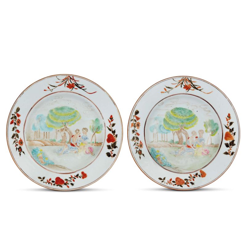 



PAIR OF POLYCHROME PORCELAIN PLATES, CHINA, QING DYNASTY, 18TH CENTURY  - Auction Asian Art | 东方艺术 - Pandolfini Casa d'Aste