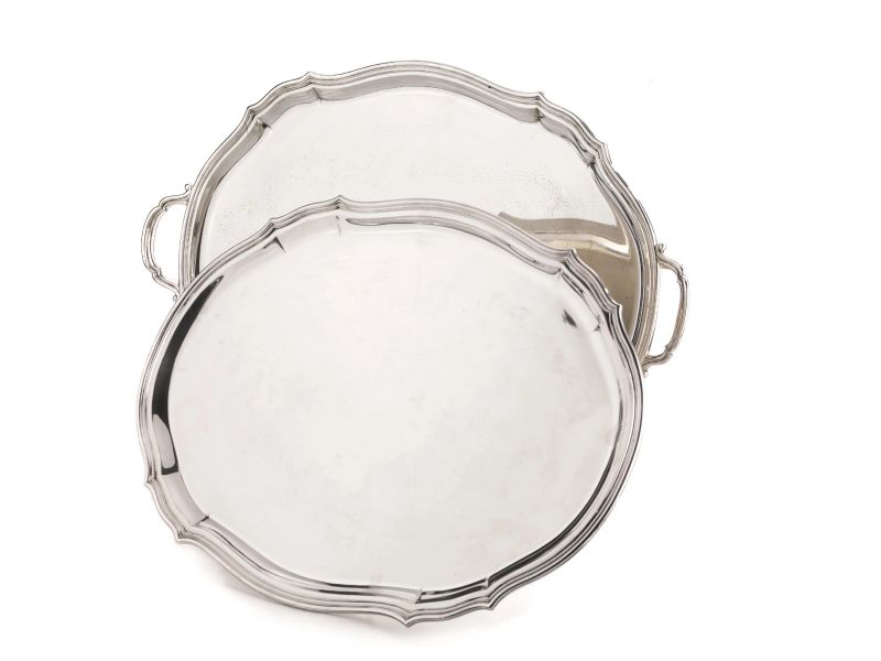 TWO SILVER TRAYS, 20TH CENTURY, MARK OF FARAONE  - Auction TIME AUCTION| SILVER - Pandolfini Casa d'Aste