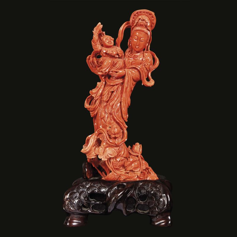 A CARVING CORAL FIGURE, CHINA, QING DYNASTY, 19TH-20TH CENTURIES  - Auction Asian Art -  &#19996;&#26041;&#33402;&#26415; - Pandolfini Casa d'Aste
