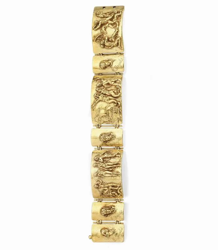 BRACCIALE, BAGALA', IN ORO GIALLO  - Auction FINE JEWELS - Pandolfini Casa d'Aste