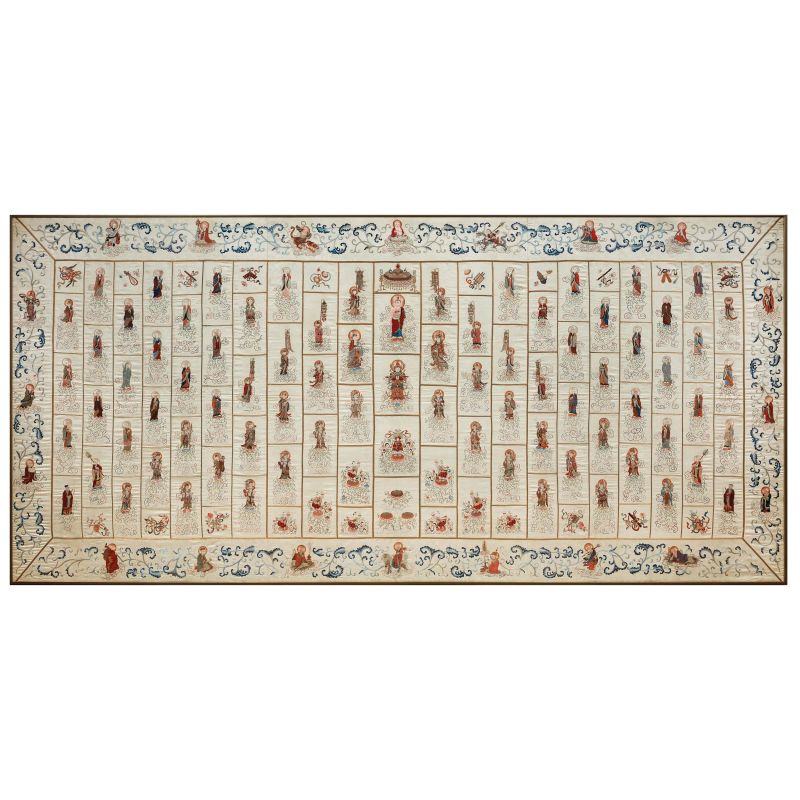 



GRANDE PANNELLO RICAMATO, CINA, TARDA DINASTIA QING, SEC. XIX/XX  - Asta Asian Art | 东方艺术 - Pandolfini Casa d'Aste