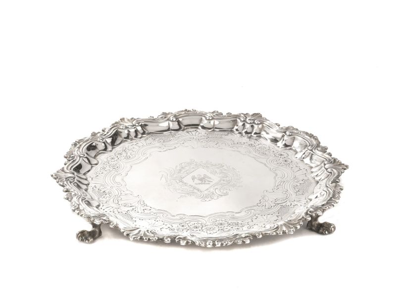 SALVER, LONDRA, 1744, ARGENTIERE ROBERT ABERCROMBY  - Asta Argenti Italiani ed Europei - Pandolfini Casa d'Aste