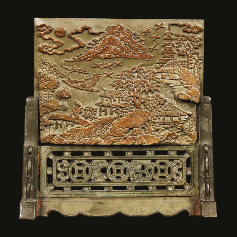 A PLAQUE, CHINA, LATE QING DYNASTY, 19TH-20TH CENTURY  - Auction Asian Art | &#19996;&#26041;&#33402;&#26415; - Pandolfini Casa d'Aste