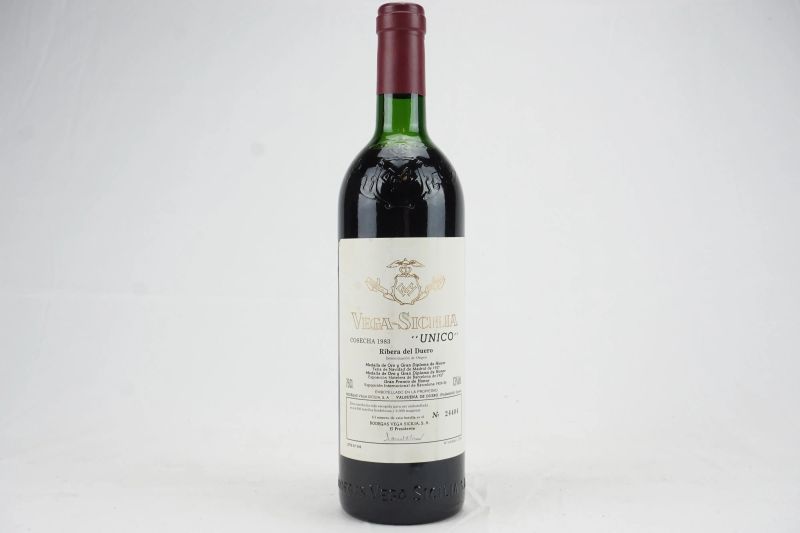      Unico Vega Sicilia 1983   - Asta Il Fascino e l'Eleganza - Un percorso tra i migliori Vini italiani e francesi - Pandolfini Casa d'Aste