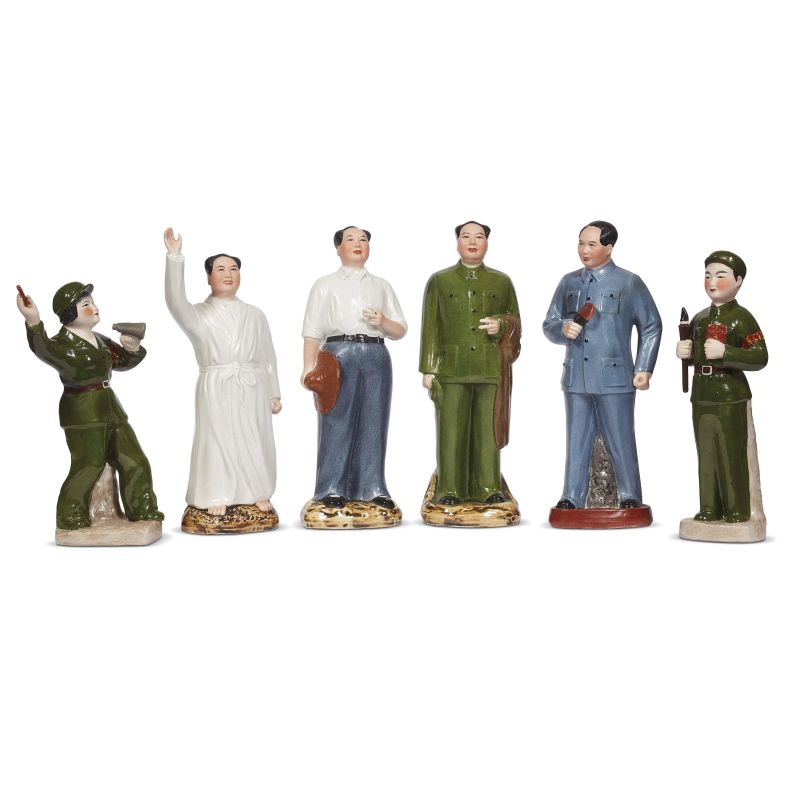 GROUP OF SIX FIGURES, CHINA, 1960S-70S  - Auction Asian Art | &#19996;&#26041;&#33402;&#26415; - Pandolfini Casa d'Aste