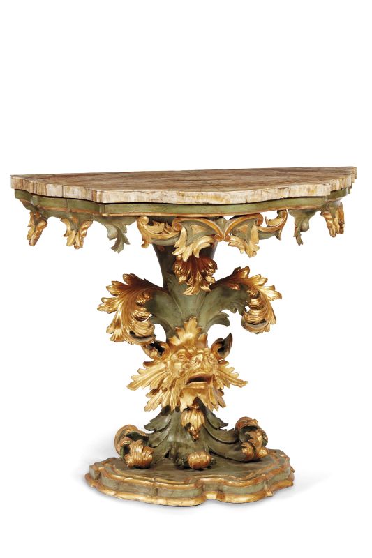 CONSOLE IN STILE ROMANO SETTECENTESCO  - Auction Fine furniture and works of art from private collections - Pandolfini Casa d'Aste