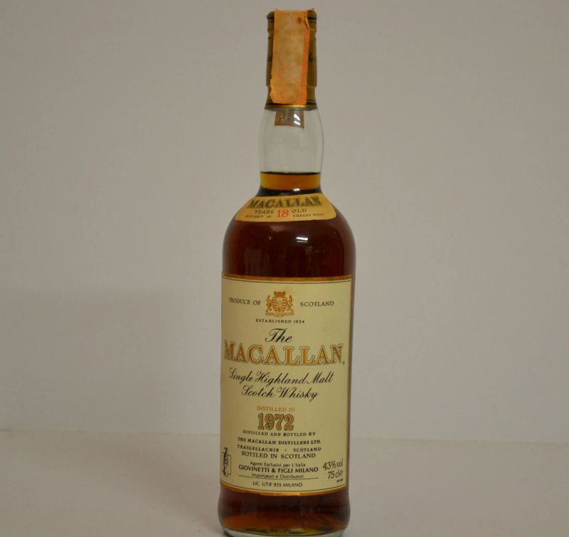 Macallan 1972  - Auction  An Exceptional Selection of International Wines and Spirits from Private Collections - Pandolfini Casa d'Aste