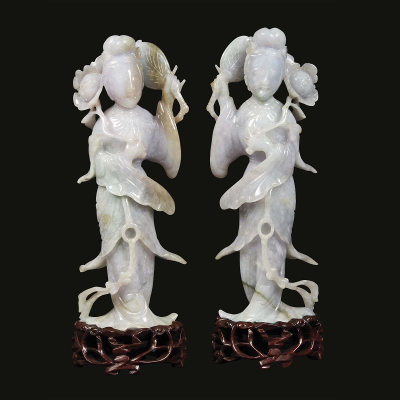 COPPIA DI FIGURE, CINA, SEC. XX  - Asta Arte orientale -  &#19996;&#26041;&#33402;&#26415; - Pandolfini Casa d'Aste