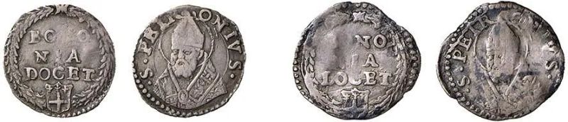CLEMENTE VIII (IPPOLITO ALDOBRANDINI 1592 - 1605), DUE MEZZI CARLINI  - Auction Collectible coins and medals. From the Middle Ages to the 20th century. - Pandolfini Casa d'Aste