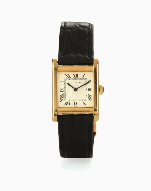 OROLOGIO DA POLSO PER SIGNORA CARTIER TANK, ANNI '60,&nbsp; IN ORO GIALLO 18 KT  - Auction Fine Jewels and Watches - Pandolfini Casa d'Aste