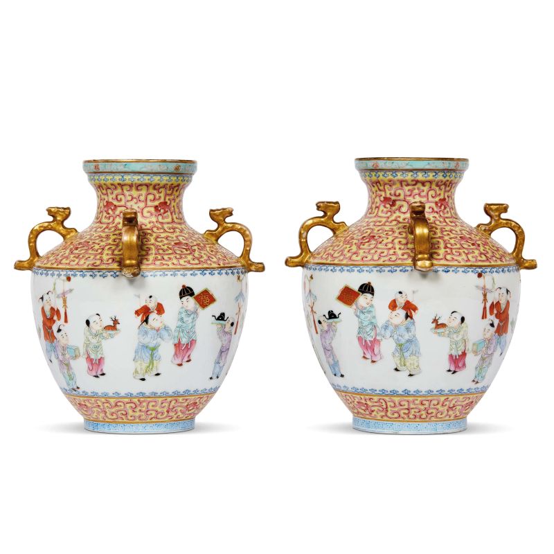 



COPPIA DI VASI IN PORCELLANA CON SCENE DI BAMBINI, CINA, SEC. XX  - Asta Arte Orientale | 东方艺术 - Pandolfini Casa d'Aste