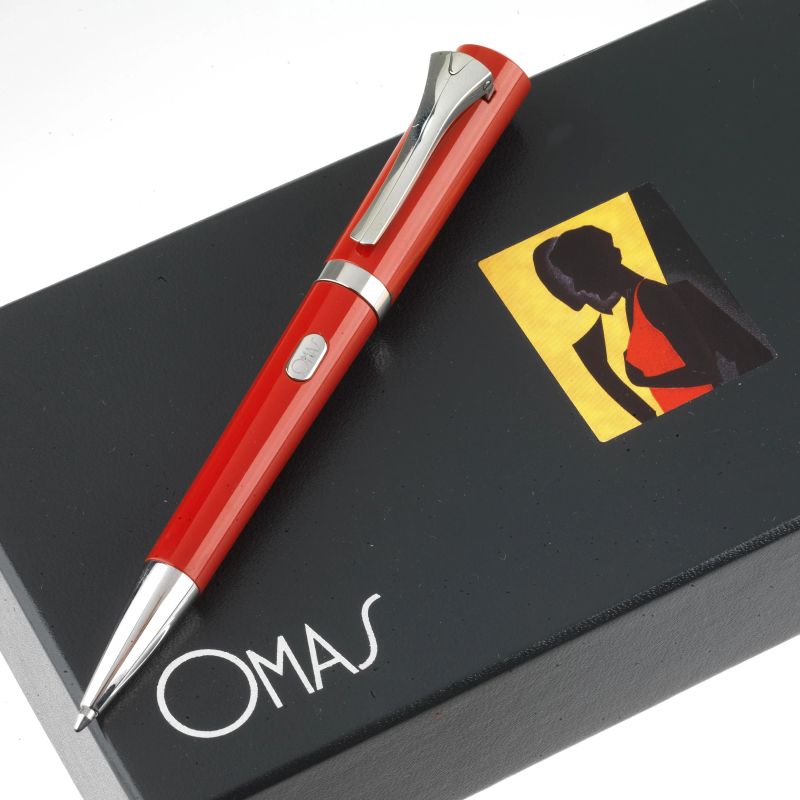 Omas : OMAS EMOTICA RED RED ROLLERBALL PEN  - Auction ONLINE AUCTION | WATCHES AND PENS - Pandolfini Casa d'Aste