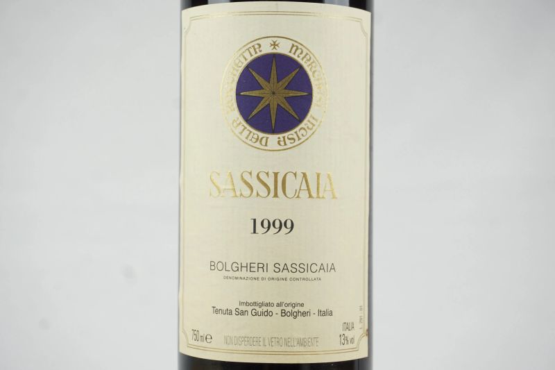      Sassicaia Tenuta San Guido 1999   - Asta ASTA A TEMPO | Smart Wine & Spirits - Pandolfini Casa d'Aste
