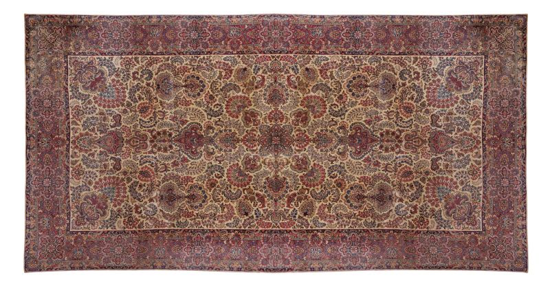      GRANDE TAPPETO KIRMAN LAVER, PERSIA, SECOLO XIX   - Asta Mobili e oggetti d'arte italiani  - Pandolfini Casa d'Aste