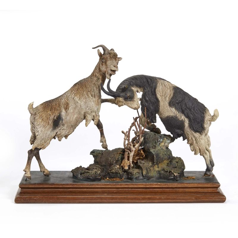 TWO GOATS, NAPLES, LATE 18TH CENTURY  - Auction ONLINE AUCTION | NEAPOLITAN NATIVITY SHEPHERDS FROM AN IMPORTANT TUSCAN COLLECTION - Pandolfini Casa d'Aste