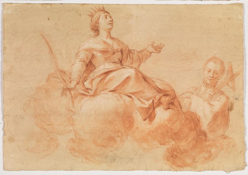      Scuola romana, sec. XVII   - Auction Works on paper: 15th to 19th century drawings, paintings and prints - Pandolfini Casa d'Aste