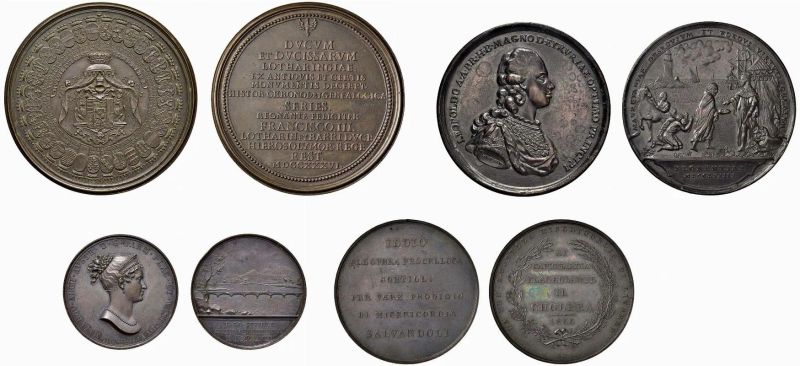 QUATTRO RARE MEDAGLIE, TRE ENTRO SCATOLA  - Auction Collectible coins and medals. From the Middle Ages to the 20th century. - Pandolfini Casa d'Aste