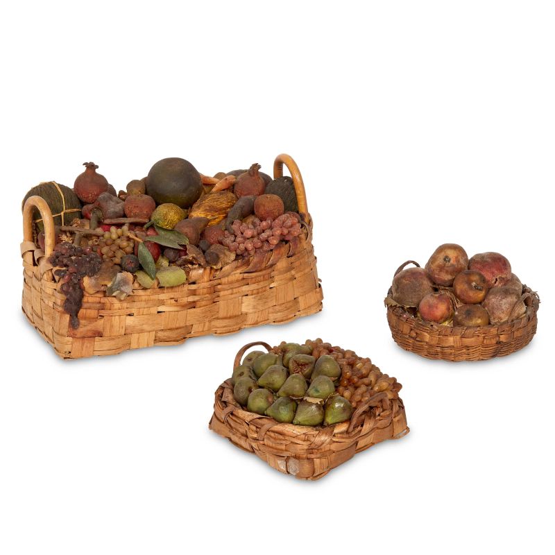



TRE CESTINI DI FRUTTA, NAPOLI, SECOLO XIX/XX   - Asta PASTORI DA PRESEPE NAPOLETANI - Pandolfini Casa d'Aste