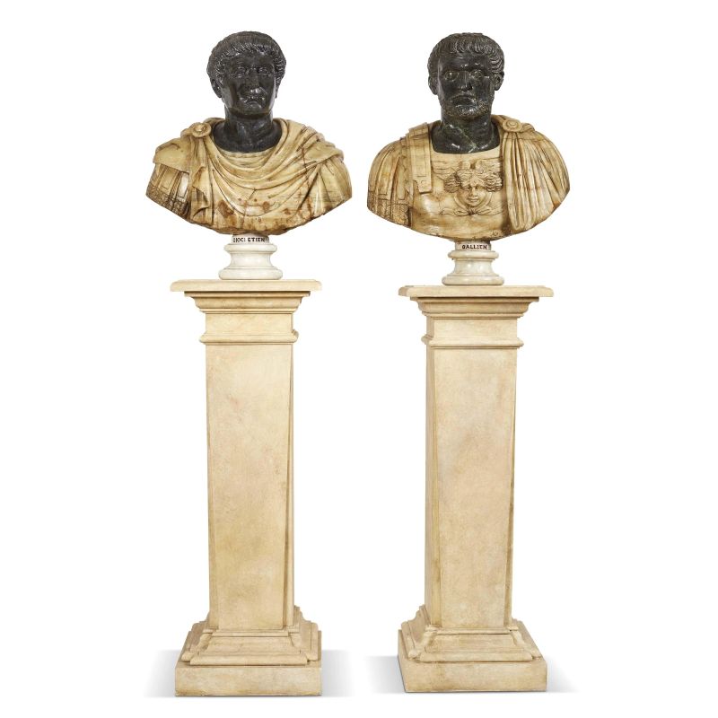 BUSTS OF DIOCLETIAN AND GALLIENUS, 20TH CENTURY  - Auction INTERNATIONAL FINE ART and russian objets de vertu - Pandolfini Casa d'Aste