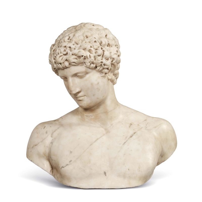 Neoclassical sculptor, 18th century, Antinoo, white marble  - Auction GIOVANNI PRATESI |  HOMO FABER PART I - Pandolfini Casa d'Aste