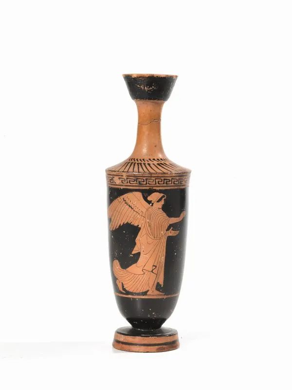 LEKYTHOS ATTICA A FIGURE ROSSE  - Auction Antiquities - Pandolfini Casa d'Aste