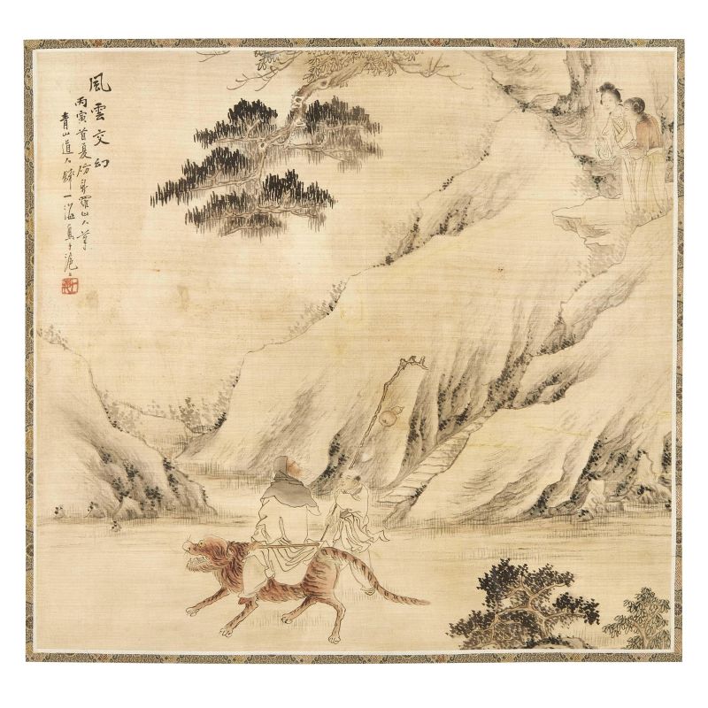 A PAINTING "风云交错" (WIND AND CLOUDS INTERTWINE), QIÁN YĪHǍI,CHINA,  QING DYNASTY , 19TH CENTURY  - Auction Asian Art  东方艺术 - Pandolfini Casa d'Aste