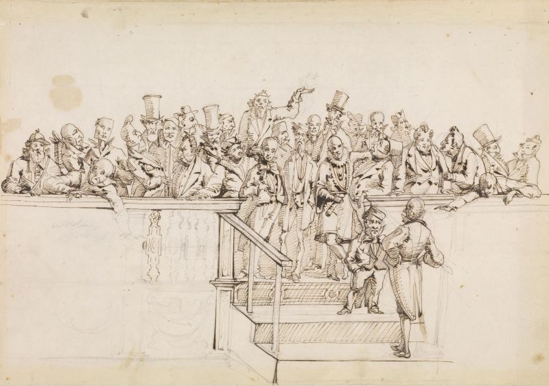      Artista del sec. XIX    - Auction Works on paper: 15th to 19th century drawings, paintings and prints - Pandolfini Casa d'Aste