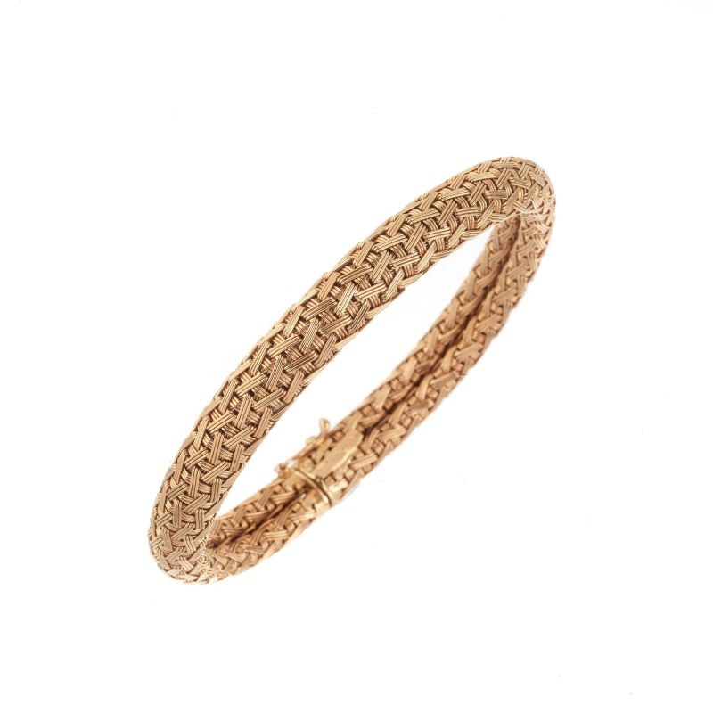 KNITTED BRACELET IN 18KT ROSE GOLD  - Auction ONLINE AUCTION | THE ART OF JEWELLERY - Pandolfini Casa d'Aste