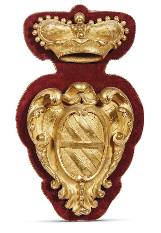 A SMALL TUSCAN ARMORIAL PANEL, 18TH CENTURY  - Auction furniture and works of art - Pandolfini Casa d'Aste
