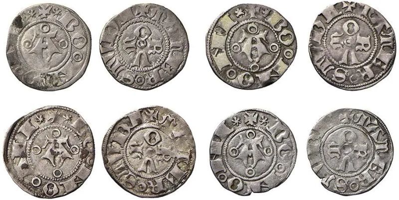 MONETE AUTONOME (1380 - 1450), 4 BOLOGNINI GROSSI  - Asta MONETE E MEDAGLIE DA COLLEZIONE. DAL MEDIOEVO AL XX SECOLO - Pandolfini Casa d'Aste