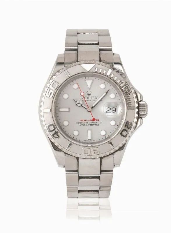 OROLOGIO DA POLSO ROLEX OYSTER PERPETUAL DATE YACHTMASTER, REF. 16622, CASSA N. Y759669, 2002-&lsquo;03 CIRCA, IN ACCIAIO E PLATINO  - Auction Fine Jewels and Watches - Pandolfini Casa d'Aste