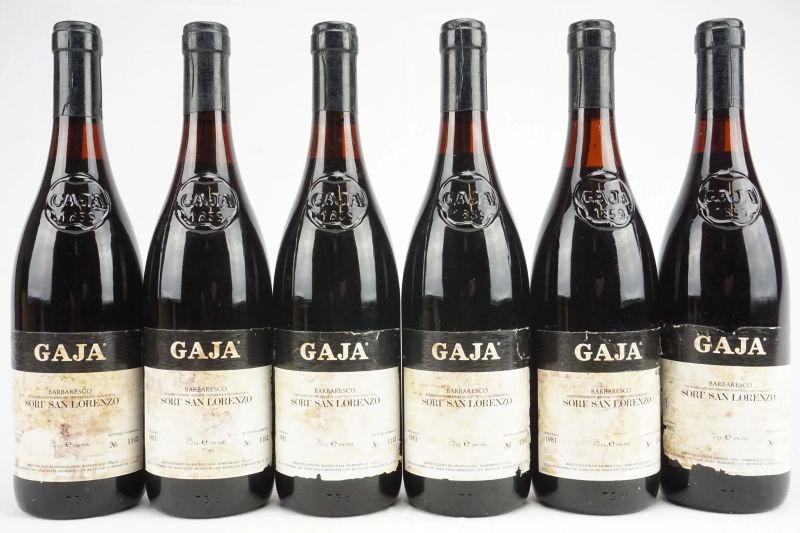     Sor&igrave; San Lorenzo Gaja 1981   - Auction Il Fascino e l'Eleganza - A journey through the best Italian and French Wines - Pandolfini Casa d'Aste