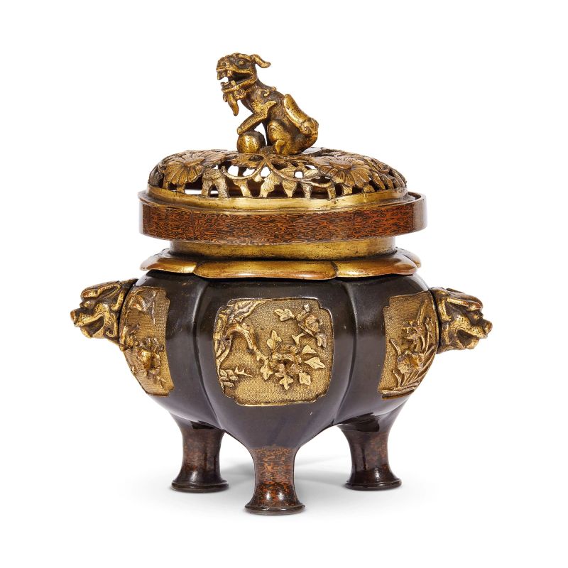 INCENSIERE IN BRONZO DORATO, CINA, DINASTIA QING, SEC. XVIII  - Asta Arte Orientale | 东方艺术 - Pandolfini Casa d'Aste