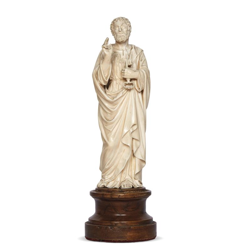 A NORTHERN ITALY SCULPTURE OF SAINT PETER, 17TH CENTURY  - Auction FURNITURE AND WORKS OF ART FROM PRIVATE COLLECTIONS - Pandolfini Casa d'Aste