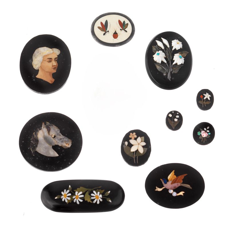 



GROUP OF MICROMOSAICS  - Auction JEWELS - Pandolfini Casa d'Aste