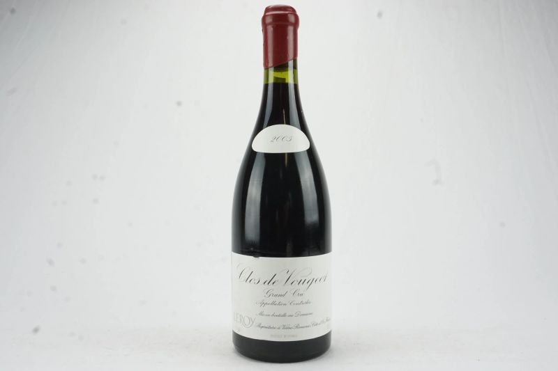      Clos de Vougeot Domaine Leroy 2005   - Asta L'Arte del Collezionare - Vini italiani e francesi da cantine selezionate - Pandolfini Casa d'Aste