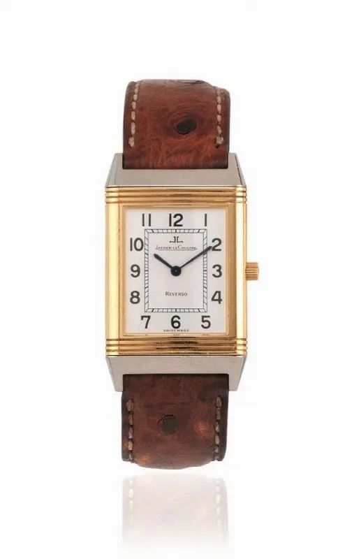 OROLOGIO DA POLSO JAEGER LE COULTRE REVERSO, N. 2073803, PRODUZIONE RECENTE, IN ACCIAIO E ORO, CON SCATOLA  - Auction Fine Jewels and Watches - Pandolfini Casa d'Aste