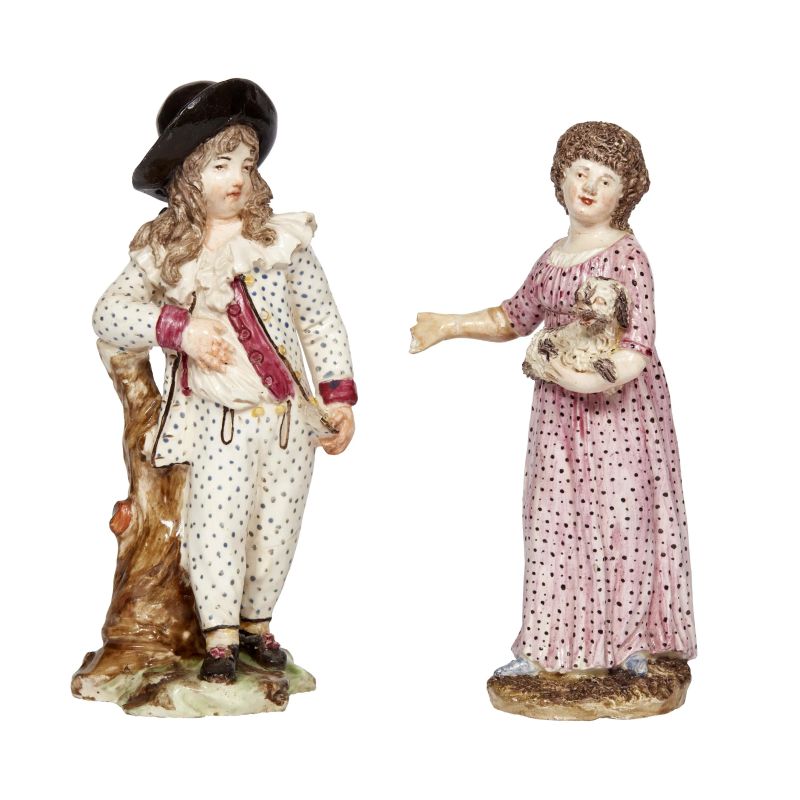 TWO FIGURES, NAPLES, EARLY 19TH CENTURY  - Auction CERAMICA. MAIOLICHE E PORCELLANE DAL XVI AL XIX SECOLO - Pandolfini Casa d'Aste