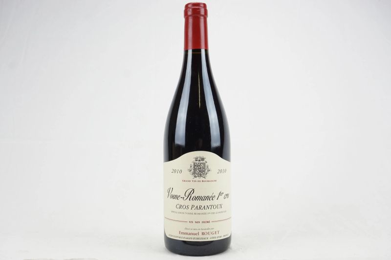      Vosne Roman&eacute;e Au Cros Parantoux Domaine Emmanuel Rouget 2010   - Auction Il Fascino e l'Eleganza - A journey through the best Italian and French Wines - Pandolfini Casa d'Aste