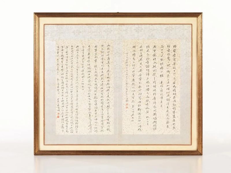 CALLIGRAFIA SU CARTA, CINA, SECC. FINE XIX-INIZI XX  - Auction Asian Art - Pandolfini Casa d'Aste