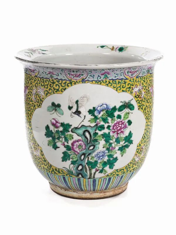 GIARDINIERA IN PORCELLANA, CINA, DINASTIA QING, FINE SEC. XIX  - Auction Asian Art - Pandolfini Casa d'Aste