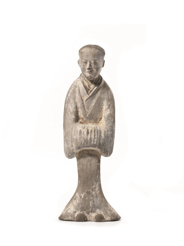 FIGURA IN TERRACOTTA, CINA, DINASTIA HAN  - Auction TIMED AUCTION | PAINTINGS, FURNITURE AND WORKS OF ART - Pandolfini Casa d'Aste