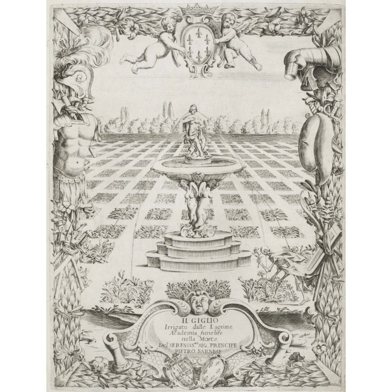 Becchetti, Pomponio. Il giglio irrigato dalle lagrime. Bologna, Barbieri, 1677.  - Asta LIBRI, MANOSCRITTI, AUTOGRAFI E STAMPE - Pandolfini Casa d'Aste