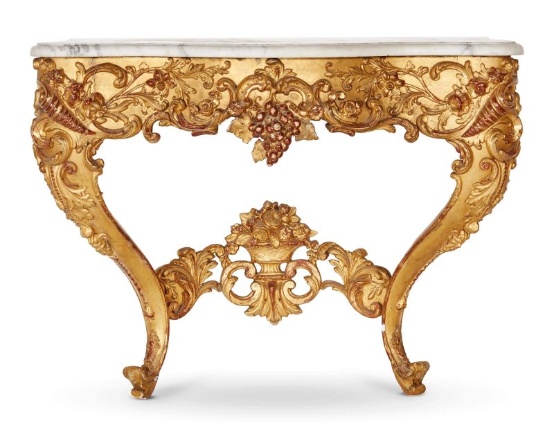      CONSOLE, PIEMONTE, SECOLO XVIII   - Auction Online Auction | Furniture, Works of Art and Paintings from Veneta propriety - Pandolfini Casa d'Aste