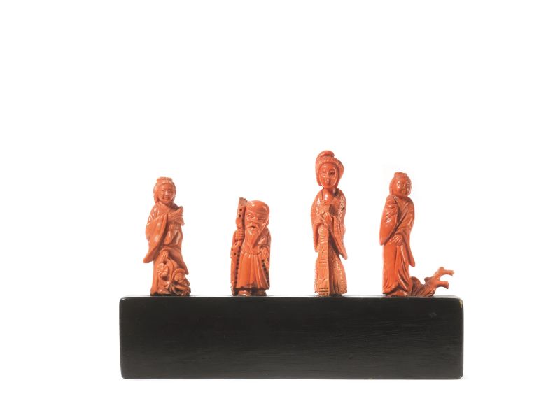 GRUPPO DI QUATTRO CORALLI, CINA, TARDA DINASTIA QING, SEC. XX  - Auction Asian Art - Pandolfini Casa d'Aste