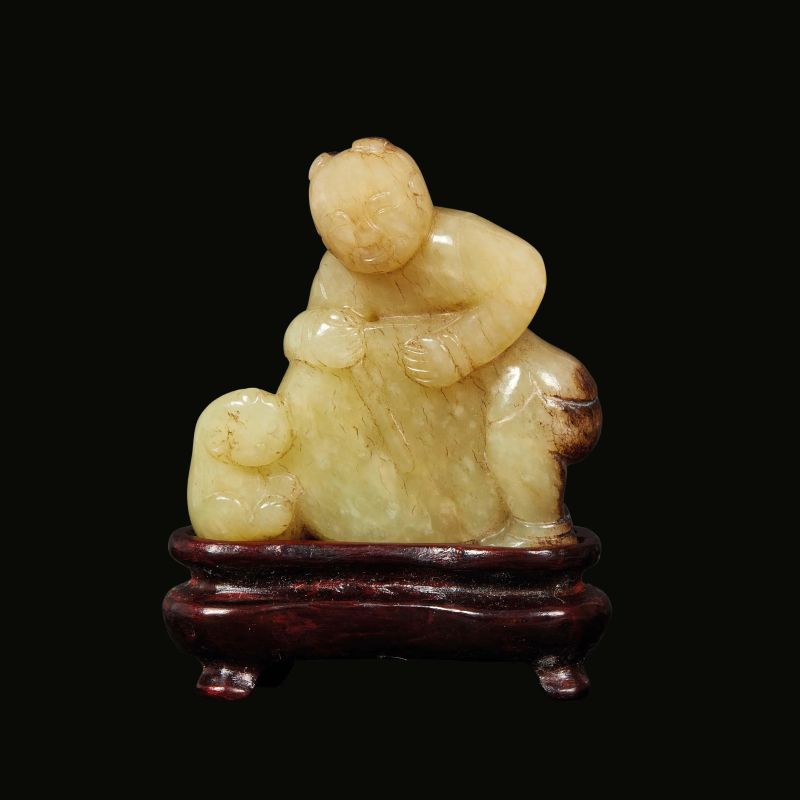 



JADE FIGURE OF CHILD ON MYTHICAL ANIMAL, CHINA, QING DYNASTY, 19TH CENTURY  - Auction Asian Art | 东方艺术 - Pandolfini Casa d'Aste